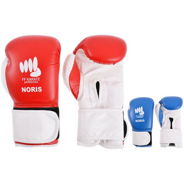 La Boutique Karate. La Boutique Accessoires. Gants de Karate contact de couleur bleue ou rouge.