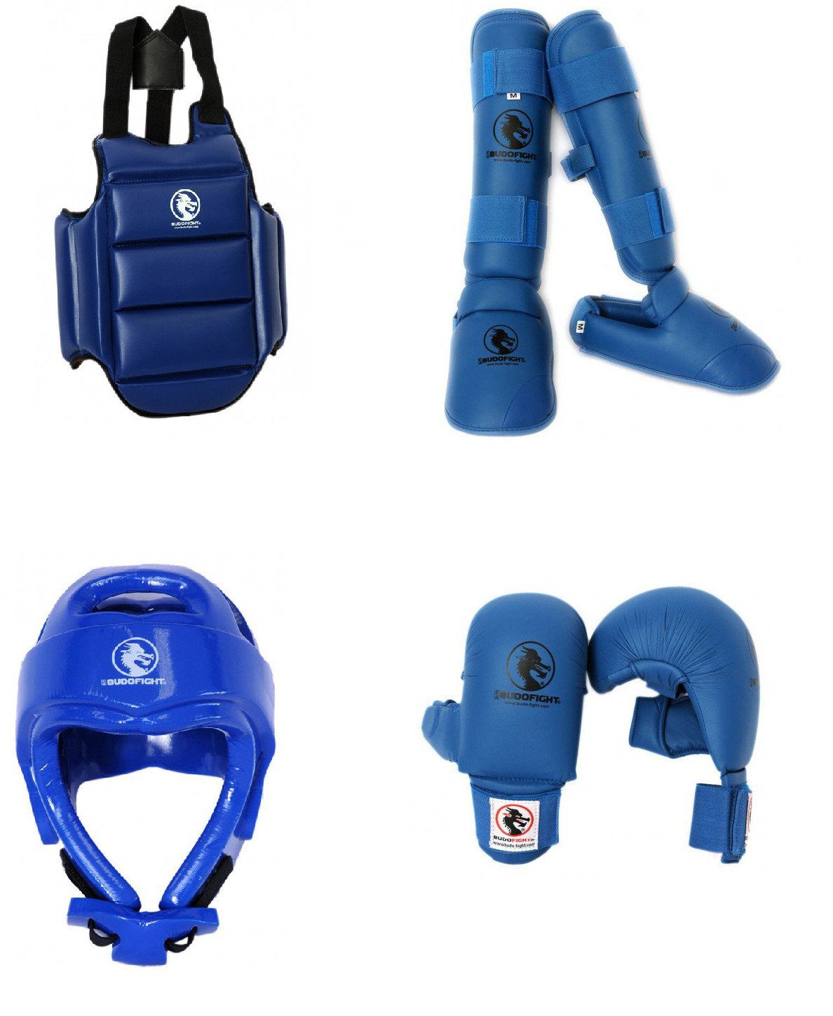 La Boutique Karate. La Boutique Accessoires. Pack de protection Karate de couleur bleue.